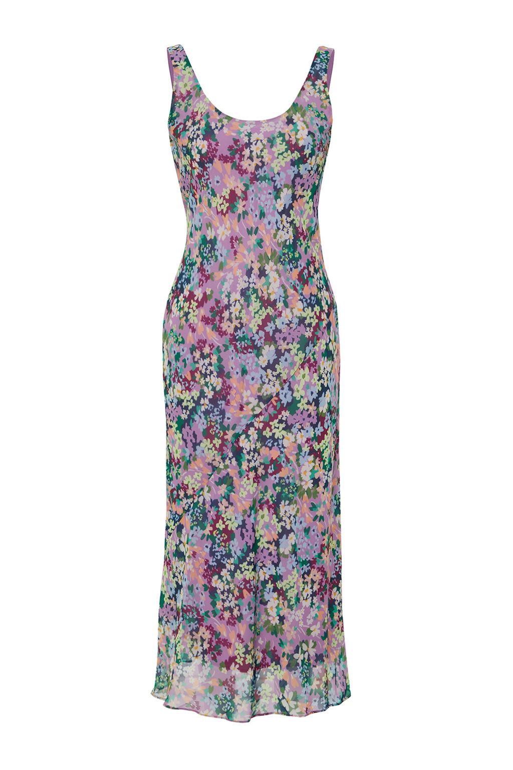 Cok Renkli Cicekli Sifon Astarl? Midi Dokuma Elbise TWOSS24EL00496 - Trendyolmilla фото 7