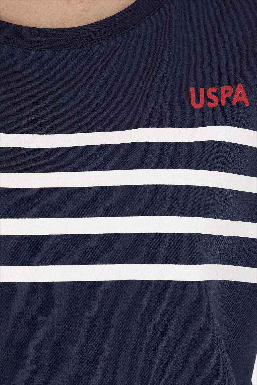 Женская темно-синяя футболка с круглым вырезом - U.s. polo assn фото 7