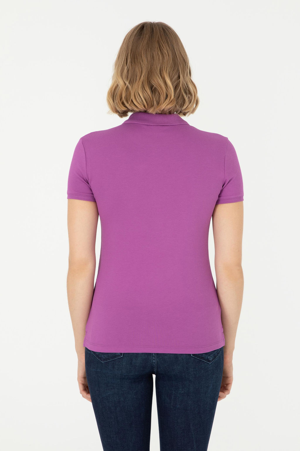 Женская фиолетовая базовая футболка Неожиданная скидка в корзине - U.s. polo assn фото 5