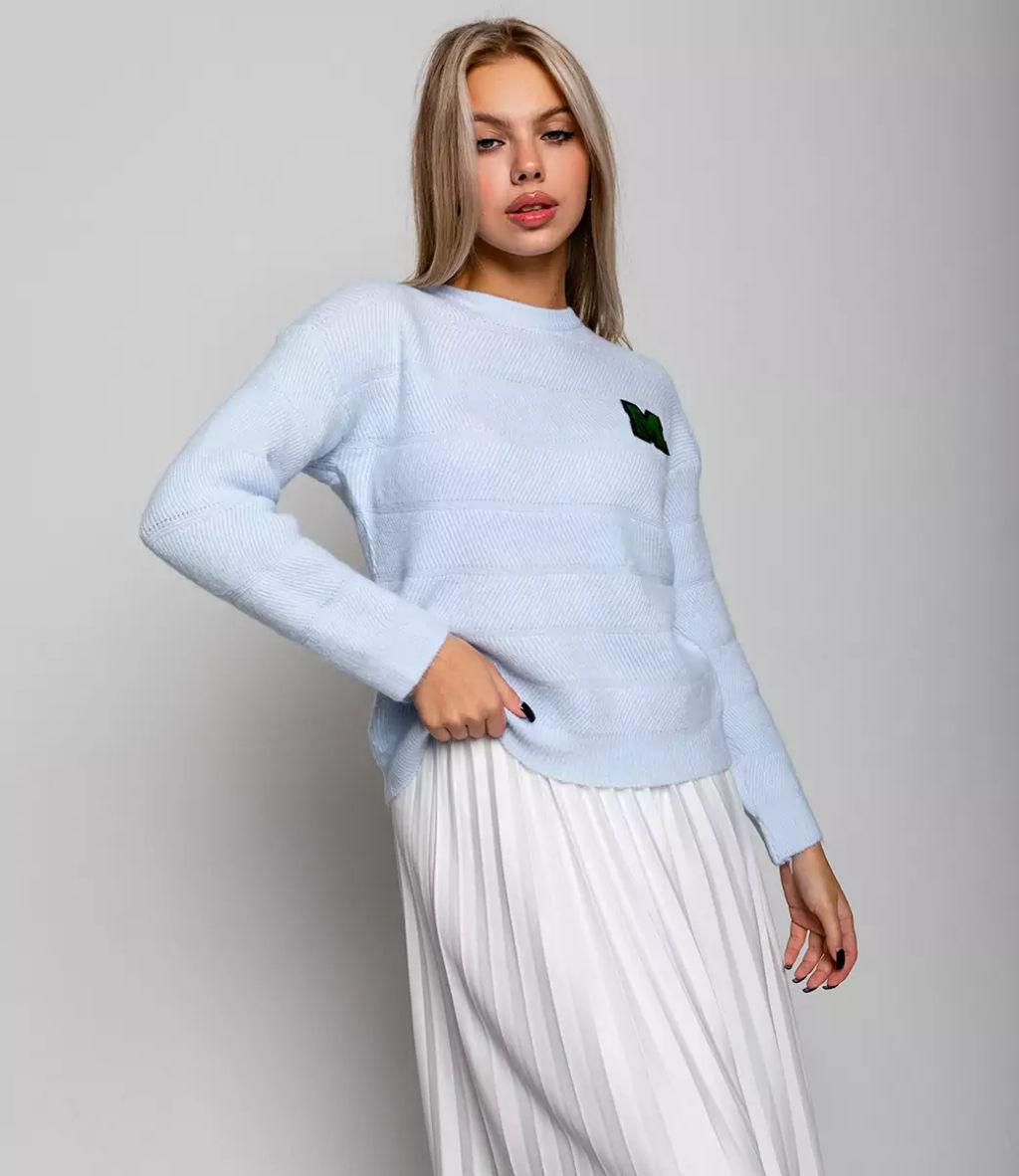 Джемпер #КТ299, светло-голубой
