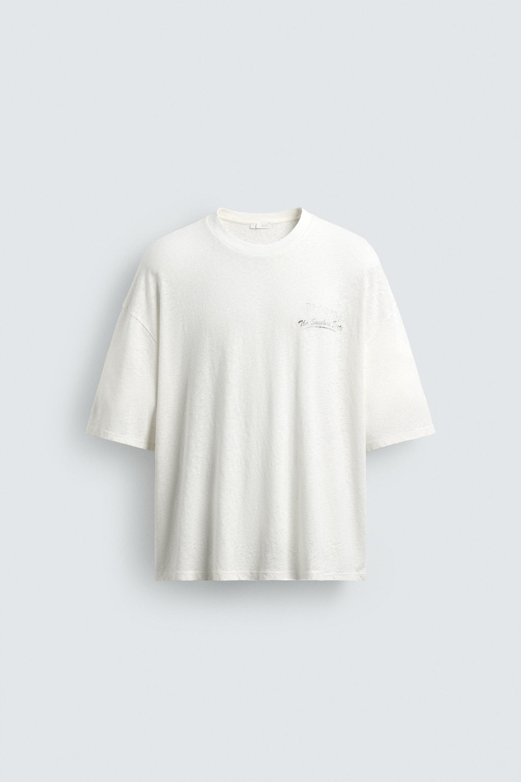 CAMISETA LAVADA ALGOD?N - LINO FLORIDA / Blanco