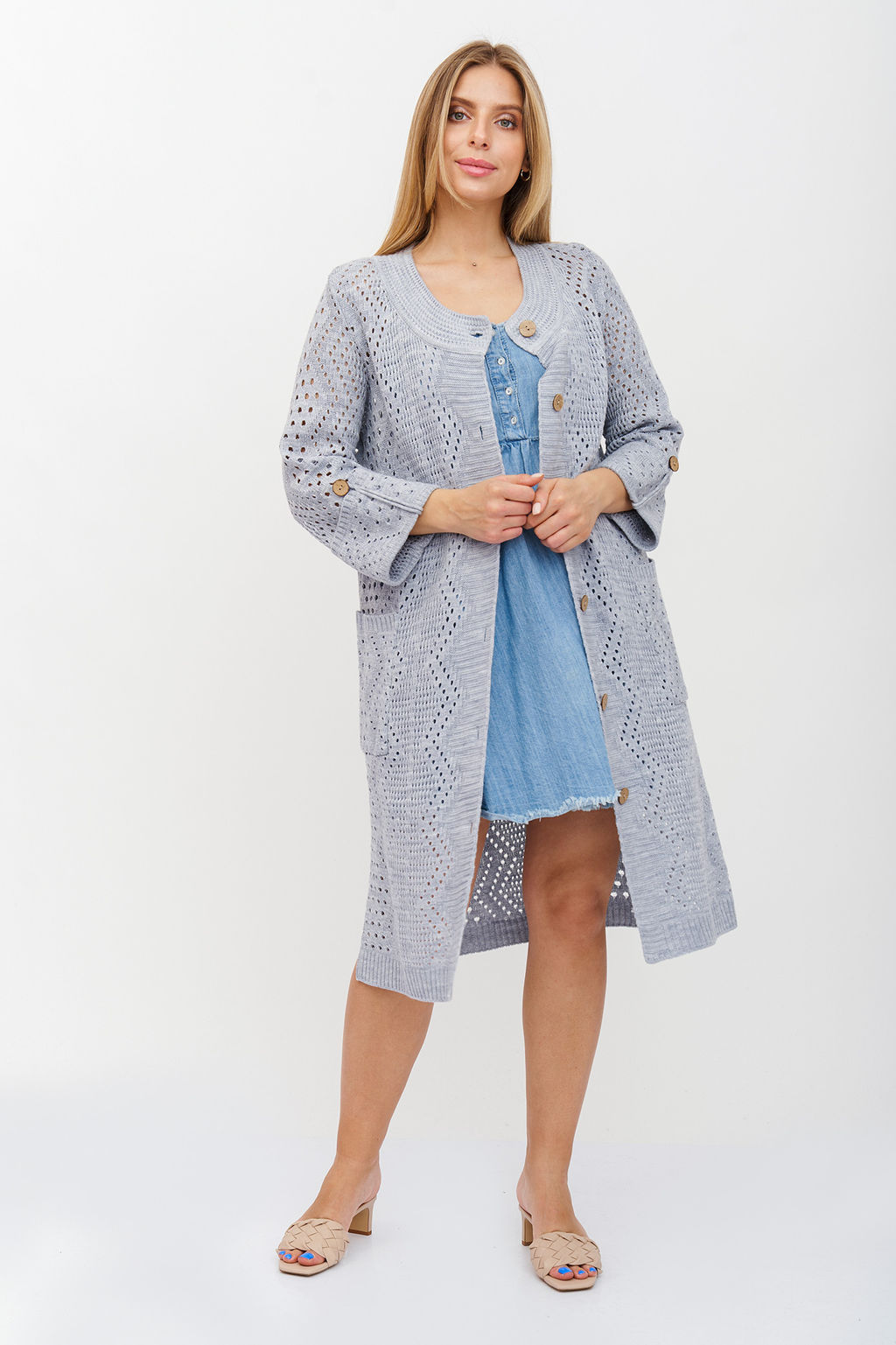 Кардиган 1-660/светло-серый - Злата Стиль фото 11