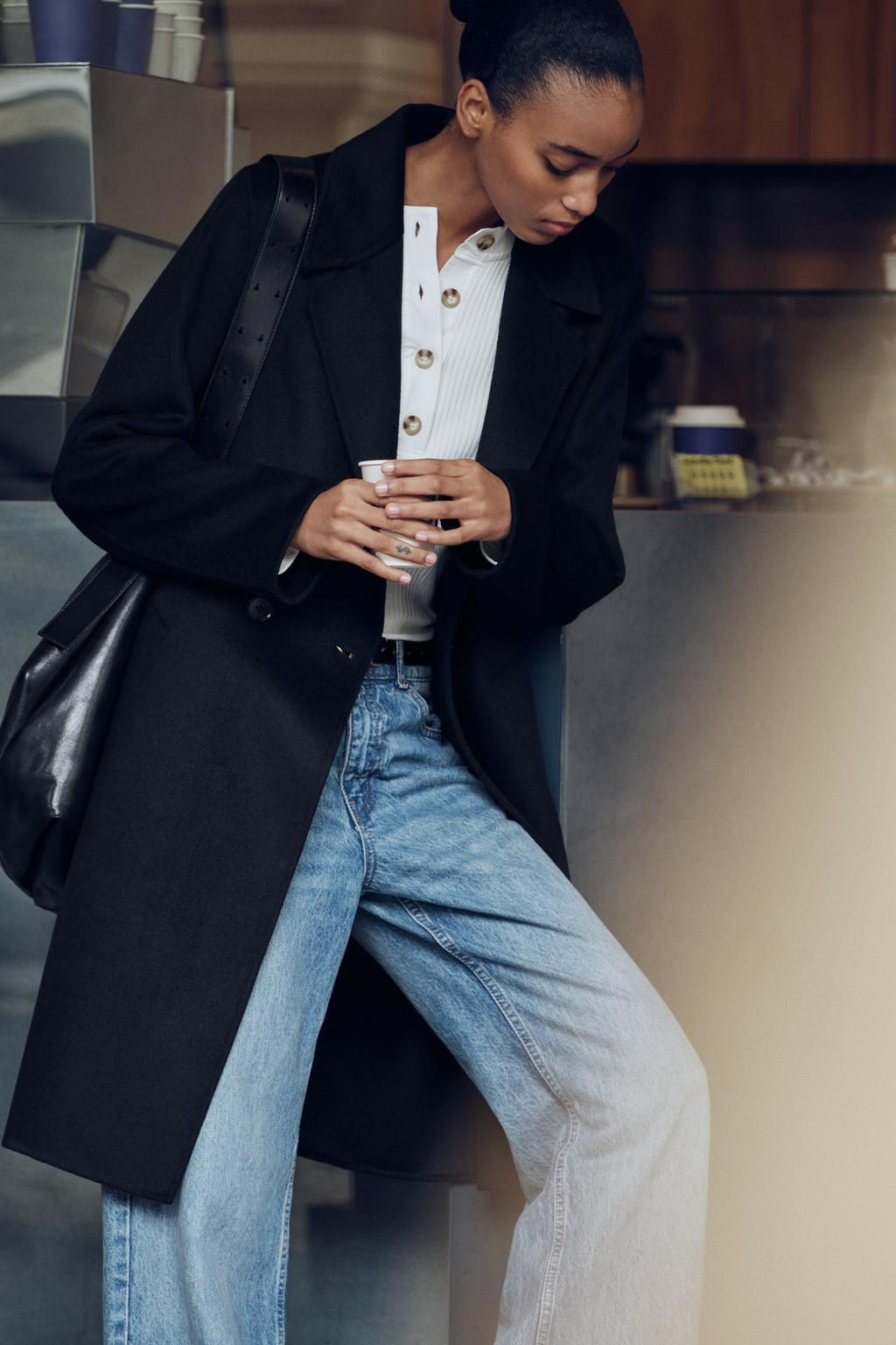 WOOL BLEND DOUBLE-BREASTED COAT - Zara фото 2