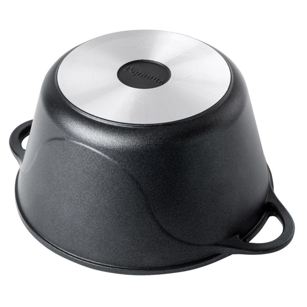 Кастрюля с антипригарным покрытием 7л, д30см Классик, h14см, s0,4см, литые ручки, стеклянная крышка с пароотводом, подарочная упаковка (Россия) - Домашняя мода фото 4