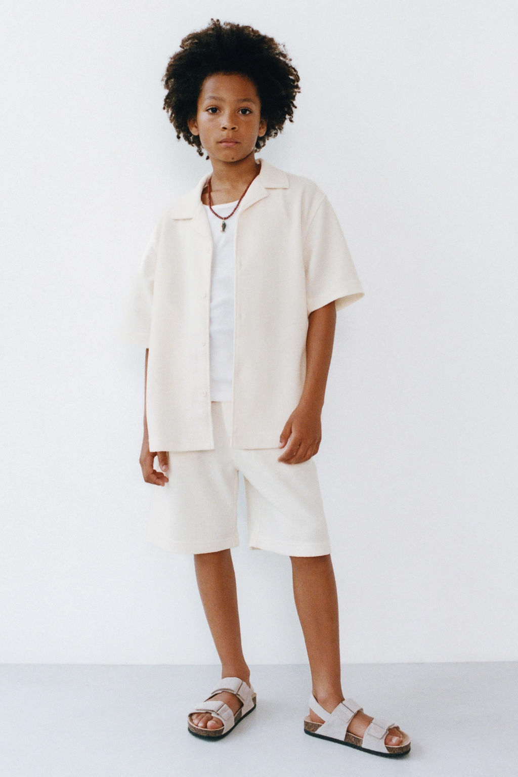 RUSTIC TOWELLING EFFECT BOWLING SHIRT - Zara фото 5