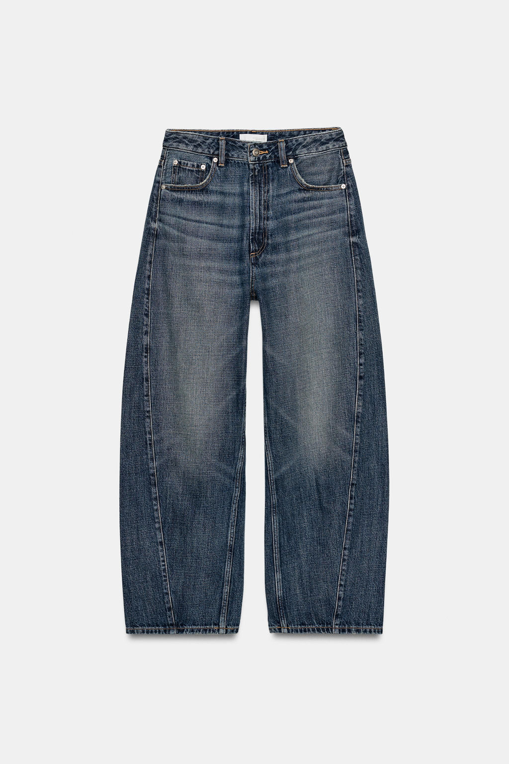 JEANS TRF BAGGY BALLOON TIRO MEDIO / Azul medio - Zara фото 6