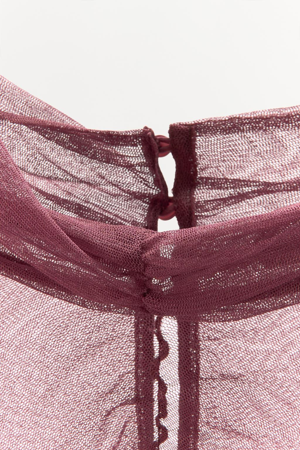 100% SILK DRAPED TOP - Zara фото 20