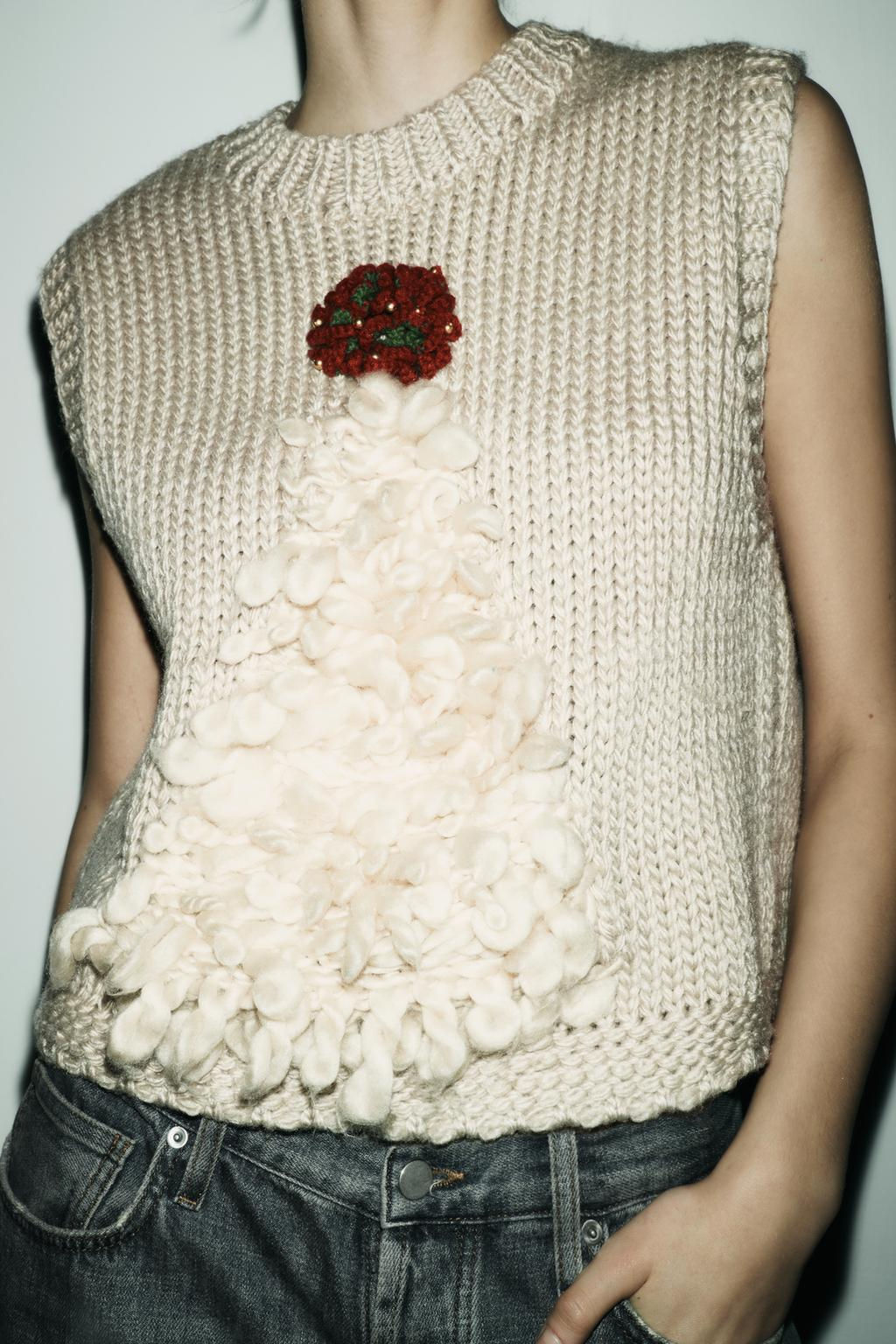 CHRISTMAS TREE KNIT WAISTCOAT - Zara фото 7