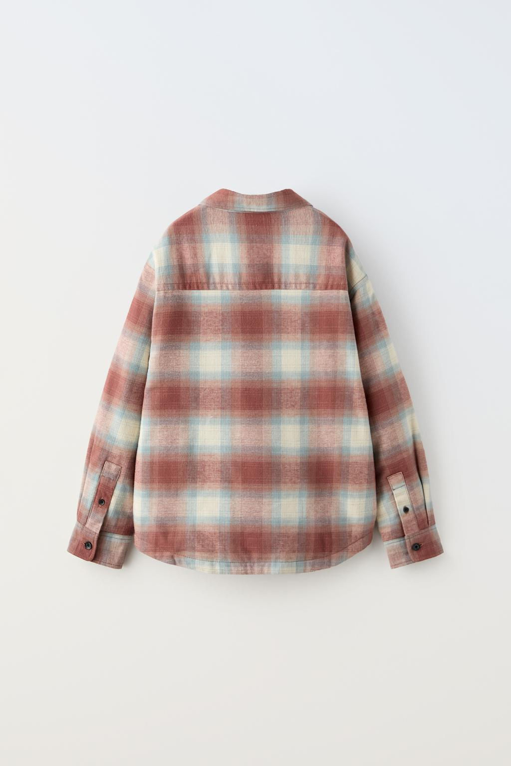 QUILTED CHECKED OVERSHIRT - Zara фото 2