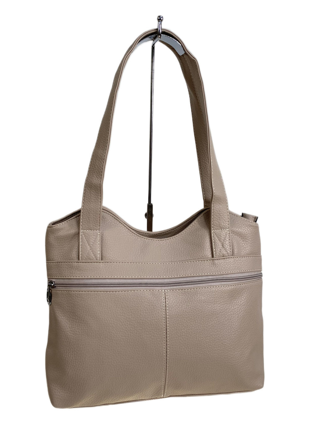 Женская сумка из искусственной кожи, цвет светло коричневый