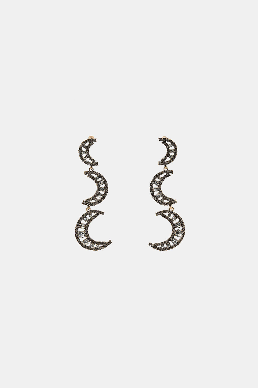 SHINY MOON EARRINGS - Zara фото 2