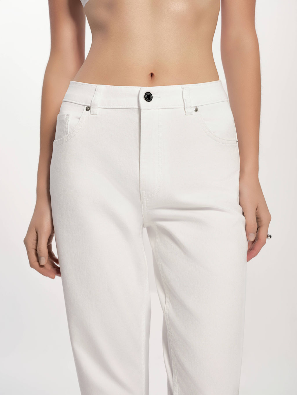 CONTE CON-723 Белые джинсы slim из eco-friendly денима white - Conte elegant фото 6