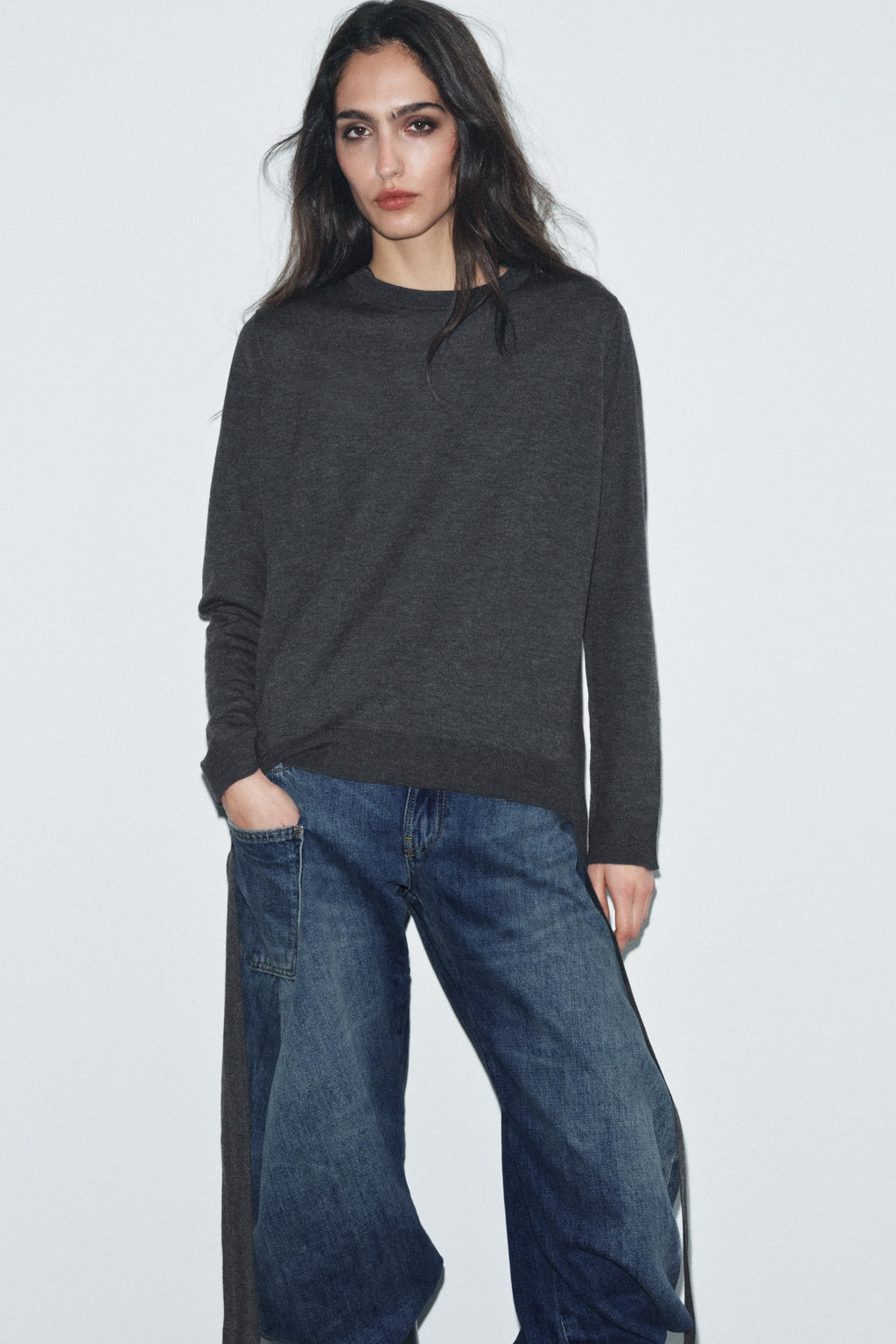 KNIT JUMPER WITH SIDE STRAPS - Zara фото 2