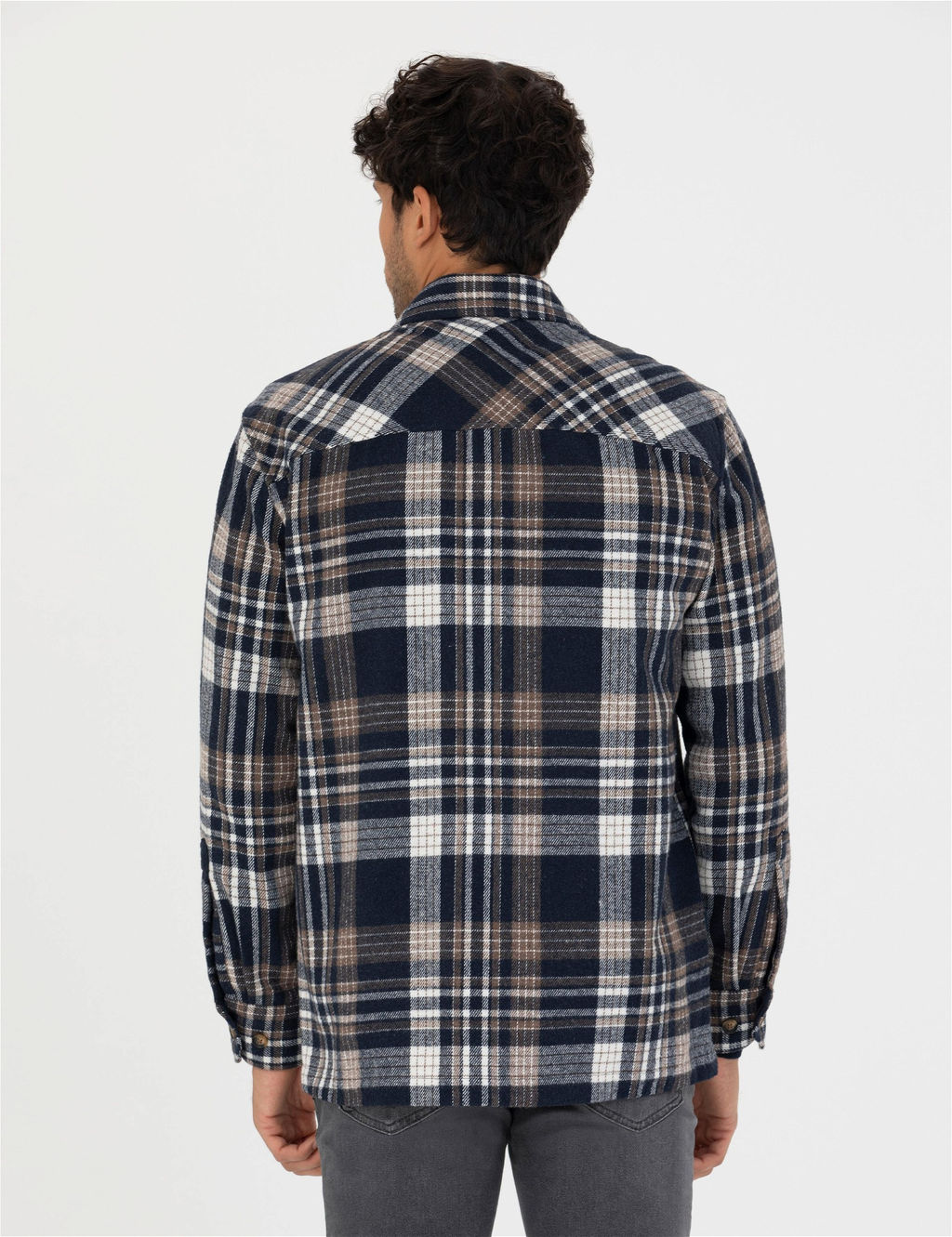 Lacivert Comfort Fit G_mlek Ceket