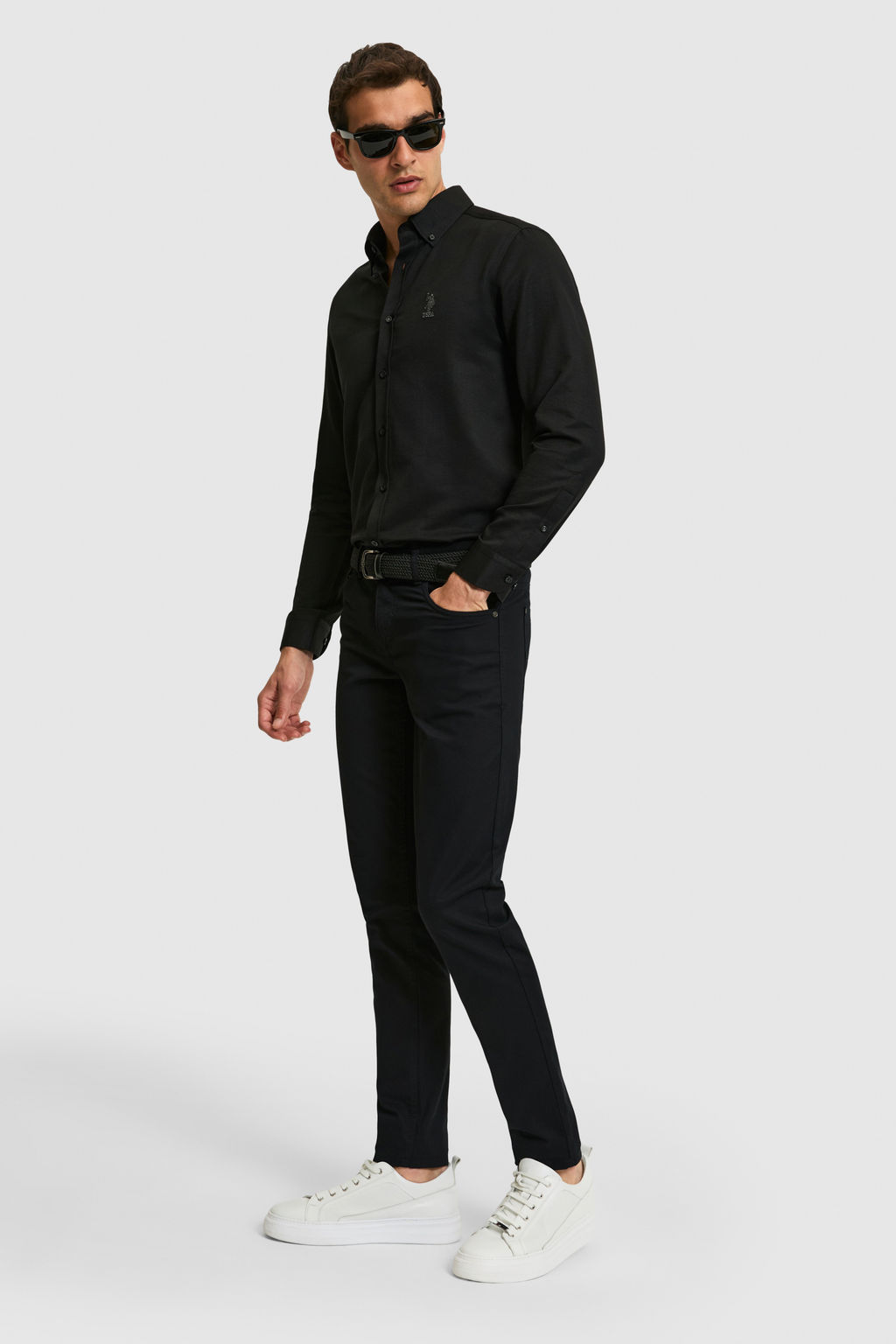 Erkek Slim Fit Siyah Kanvas / Chino Pantolon - U.s. polo assn фото 4