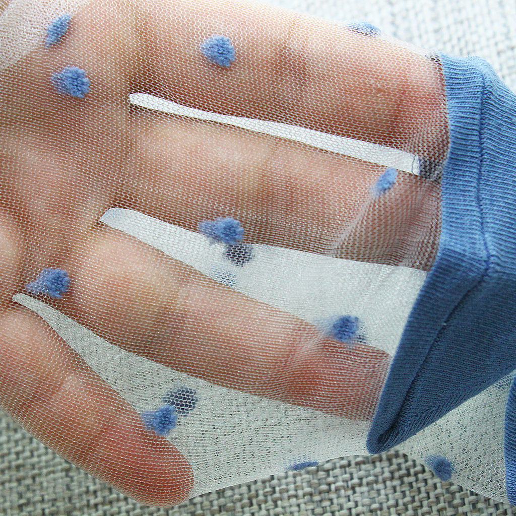 Носки Прозрачные Летний горошек Голубые - Krumpy фото 3