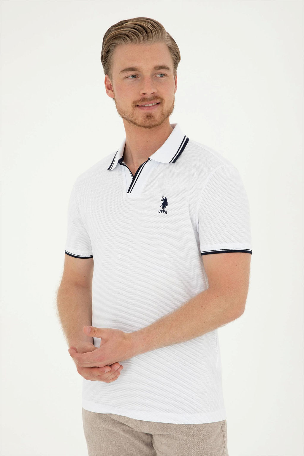 Мужская белая футболка Неожиданная скидка в корзине - U.s. polo assn фото 3