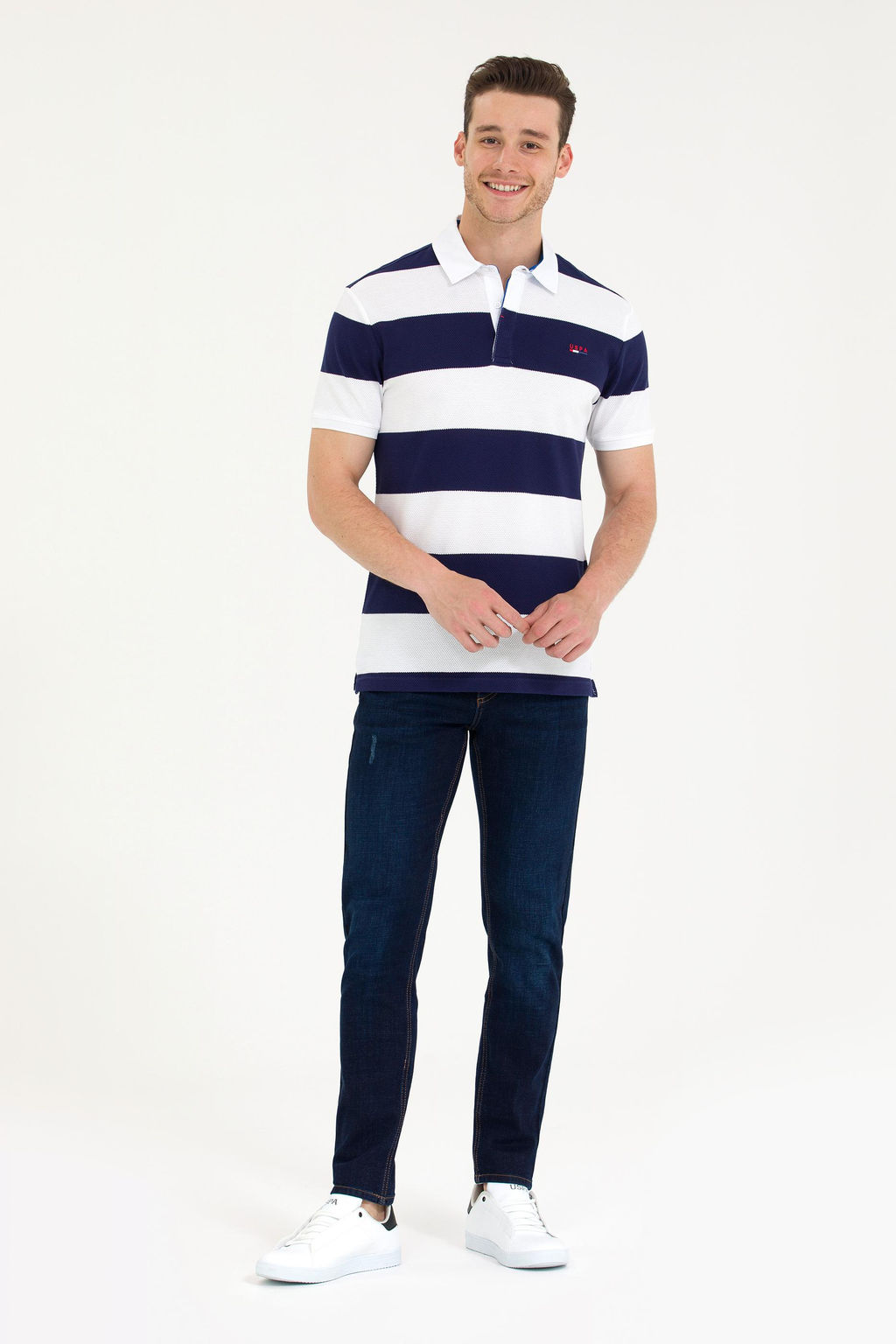 Мужская темно-синяя футболка - U.s. polo assn фото 4