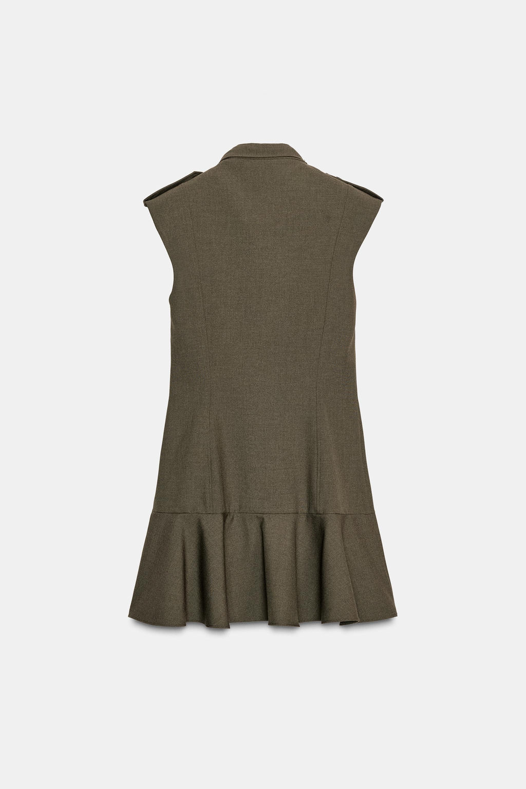 SHORT DRESS WITH SHOULDER PADS AND RUFFLES - Zara фото 8
