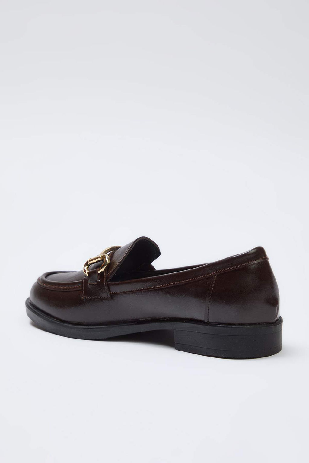 Kahverengi Metal Aksesuar Detayl? Kad?n Loafer Ayakkab? TAKAW26LA00007