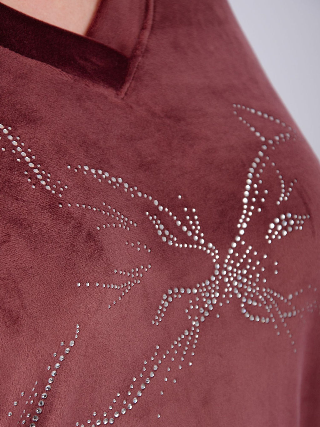 Костюм Велюр 5 тёмно-серый, велюр - Малина фото 40