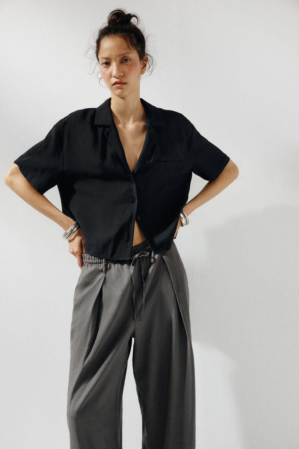 FLOWING SHIRT WITH POCKET - Zara фото 20