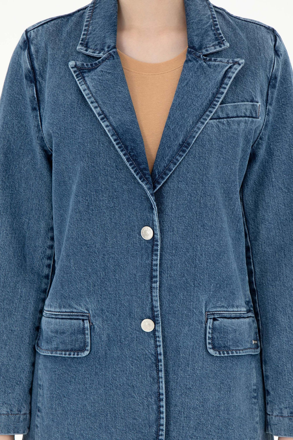 Женская голубая джинсовая рубашка Неожиданная скидка в корзине - U.s. polo assn фото 5