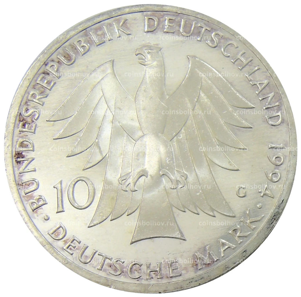 10 марок 1994 года G Германия  250 лет со дня рождения Иоганна Готфрида Гердера