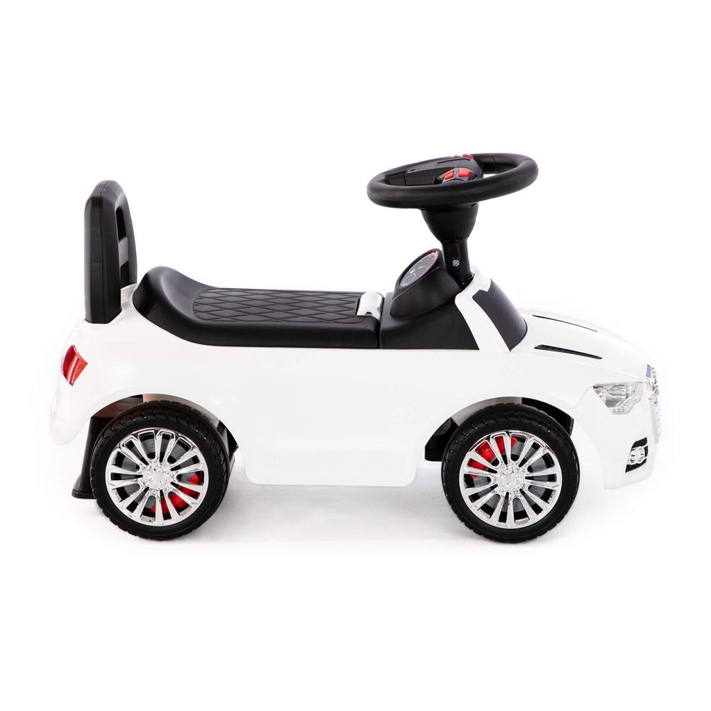 Каталка-автомобиль SuperCar №2 со звуковым сигналом (белая) - Полесье фото 5