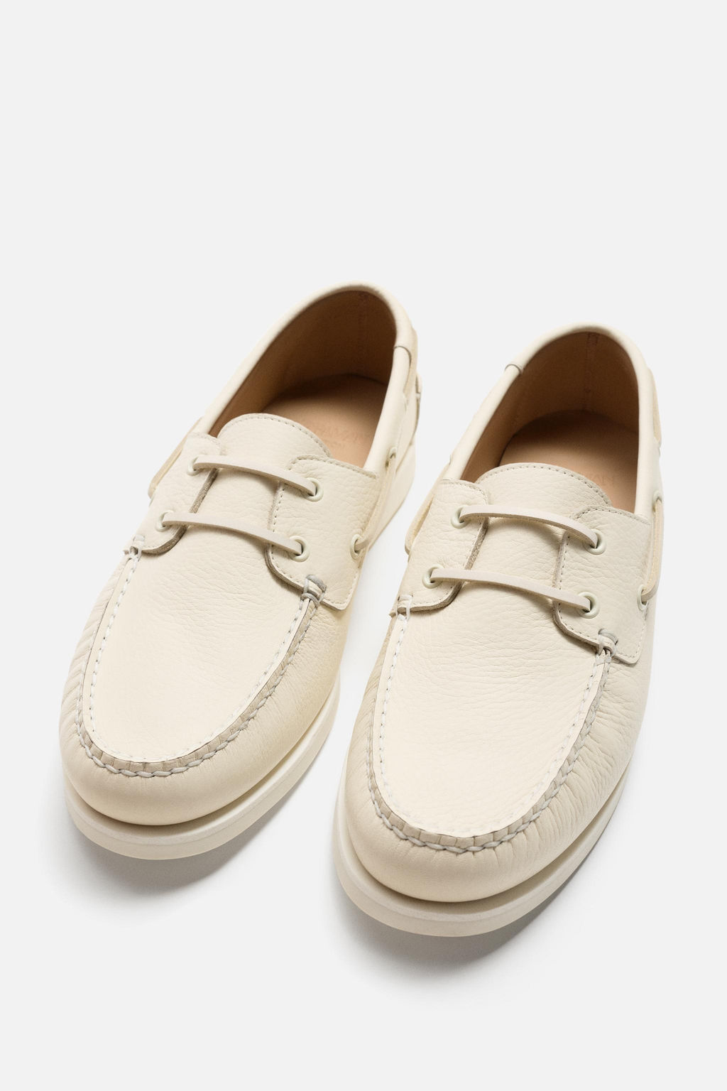 LIMITED EDITION LEATHER DECK SHOES - Zara фото 4