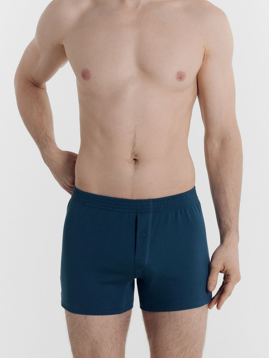 Цена за 2 штуки! Трусы мужские шорты в синем цвете морская волна 411152