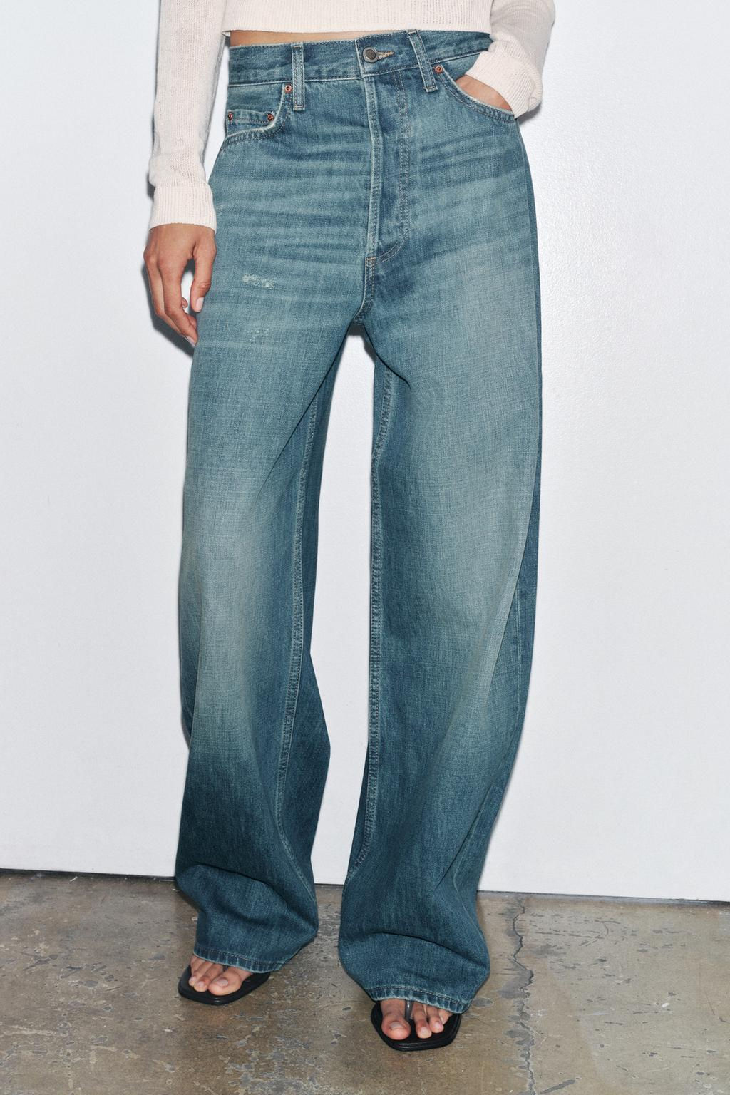 JEANS ZW COLLECTION RELAXED MID-WAIST - Zara фото 6
