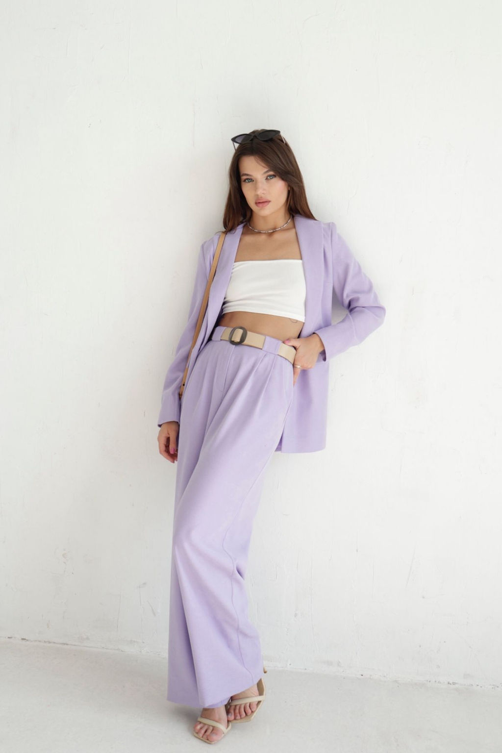 9619 Костюм брючный лавандовый - Martichelli фото 7