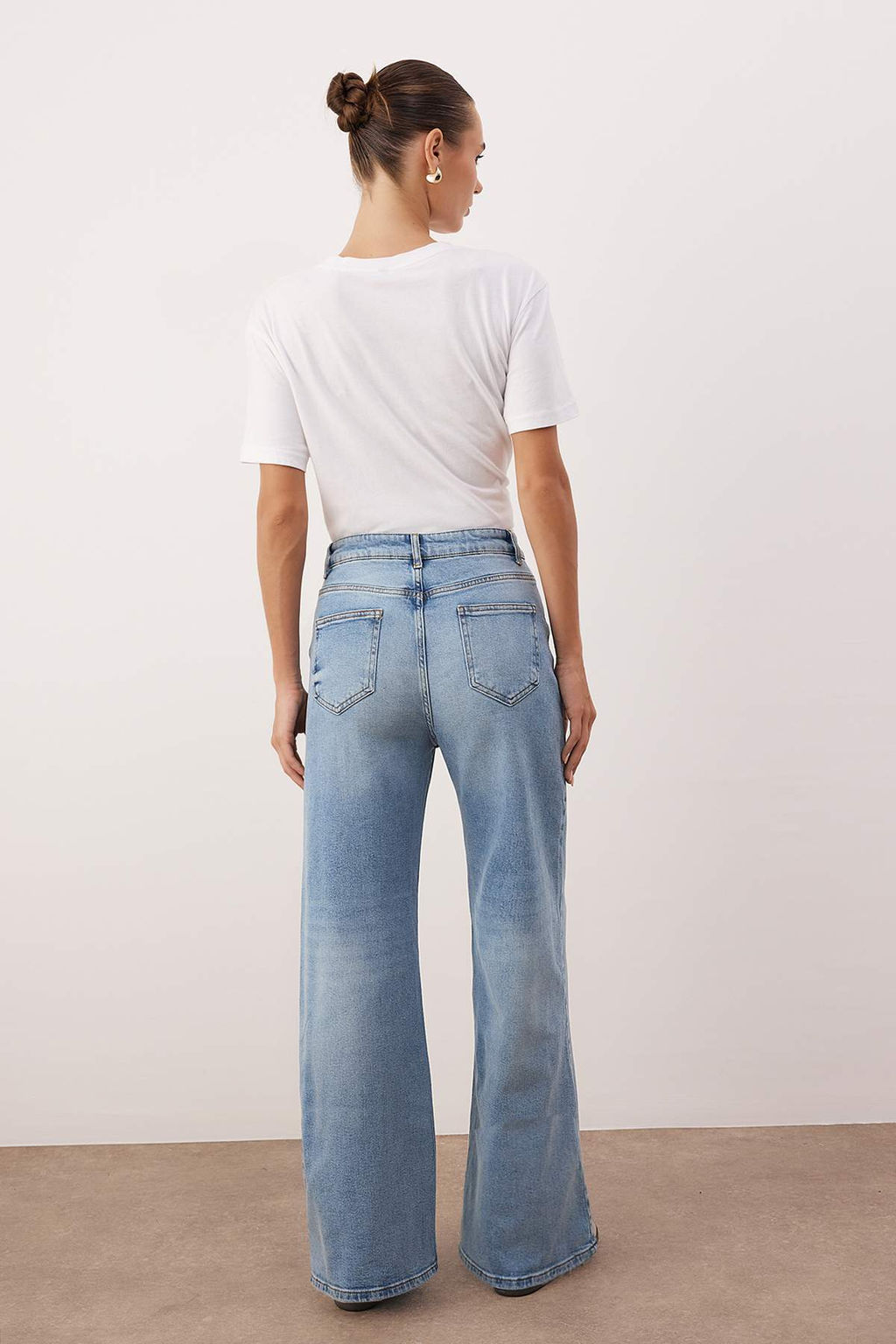 Mavi Yuksek Bel Comfort Esnek Wide Leg/Genis Paca Jeans TWOAW26JE00272 - Trendyolmilla фото 4