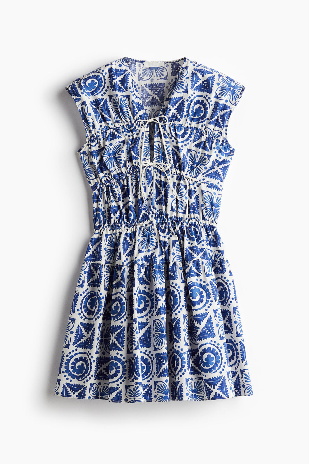 Vestido de popelina con cordones de ajuste - H&m фото 2