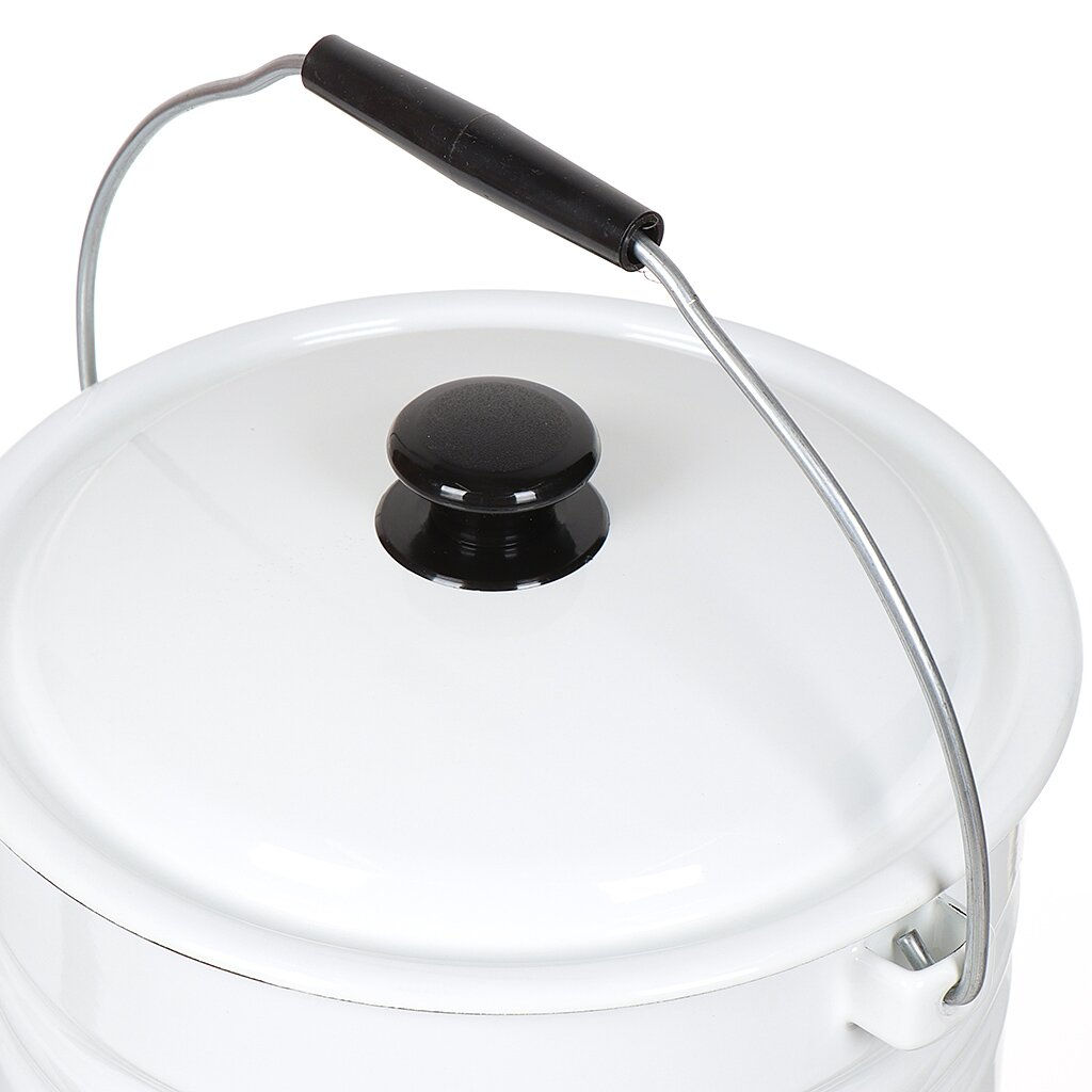 ЭМ_Ведро 12,0 л без деколи с крышкой цилиндр арт. 41204-242 КМК