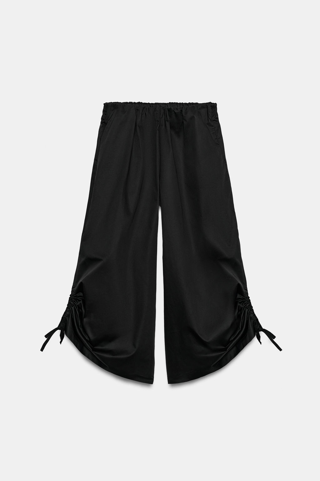PANTAL?N CULOTTE BAJO AJUSTABLE / Negro - Zara фото 9