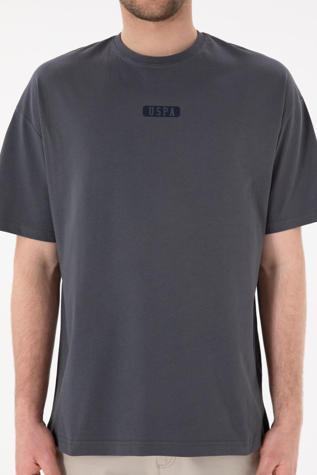 Erkek Oversize Fit Bisiklet Yaka Antrasit Ti__rt Sepette S_rpriz _ndirim - U.s. polo assn фото 7