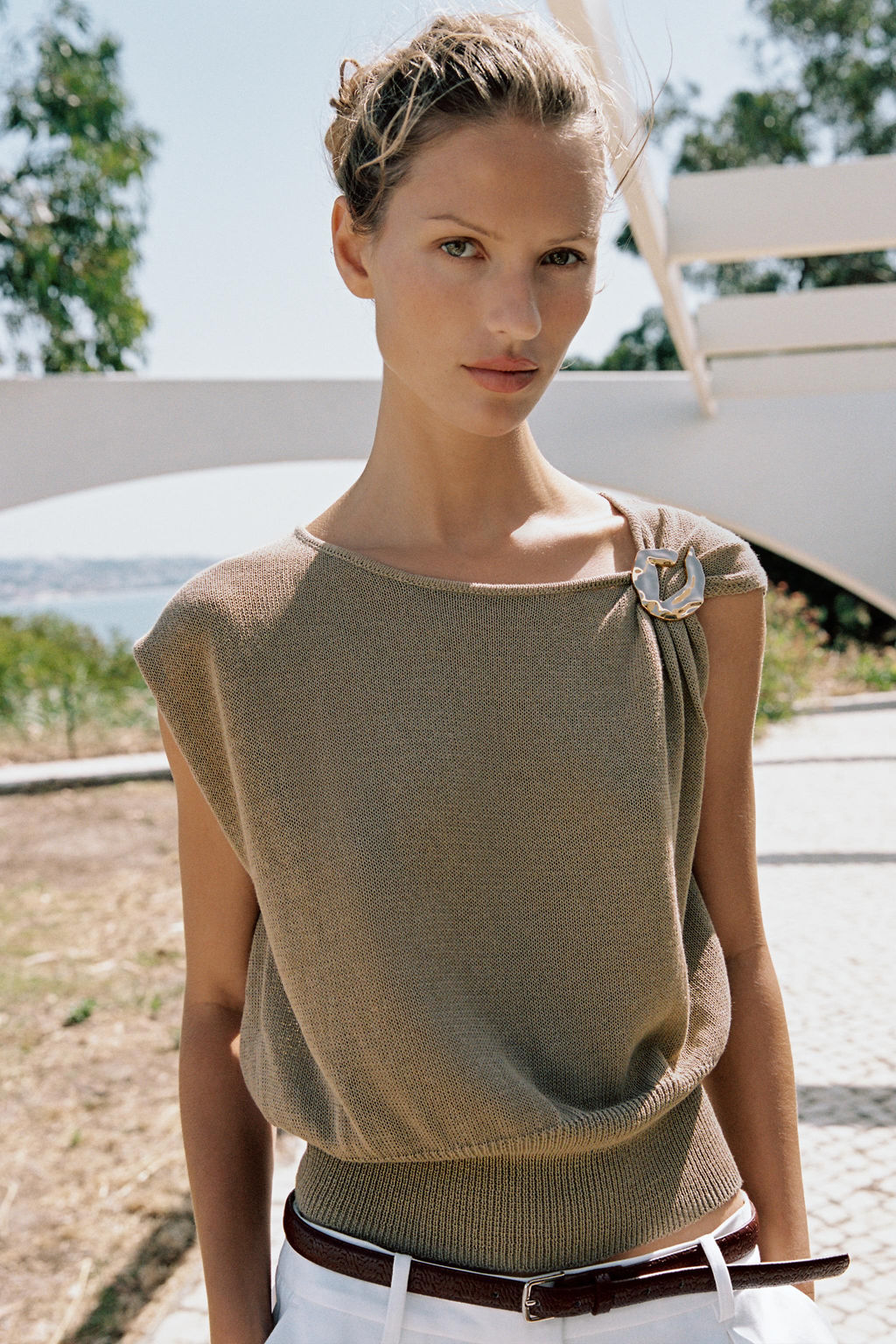 TOP PUNTO FORNITURA / Camel oscuro - Zara фото 2