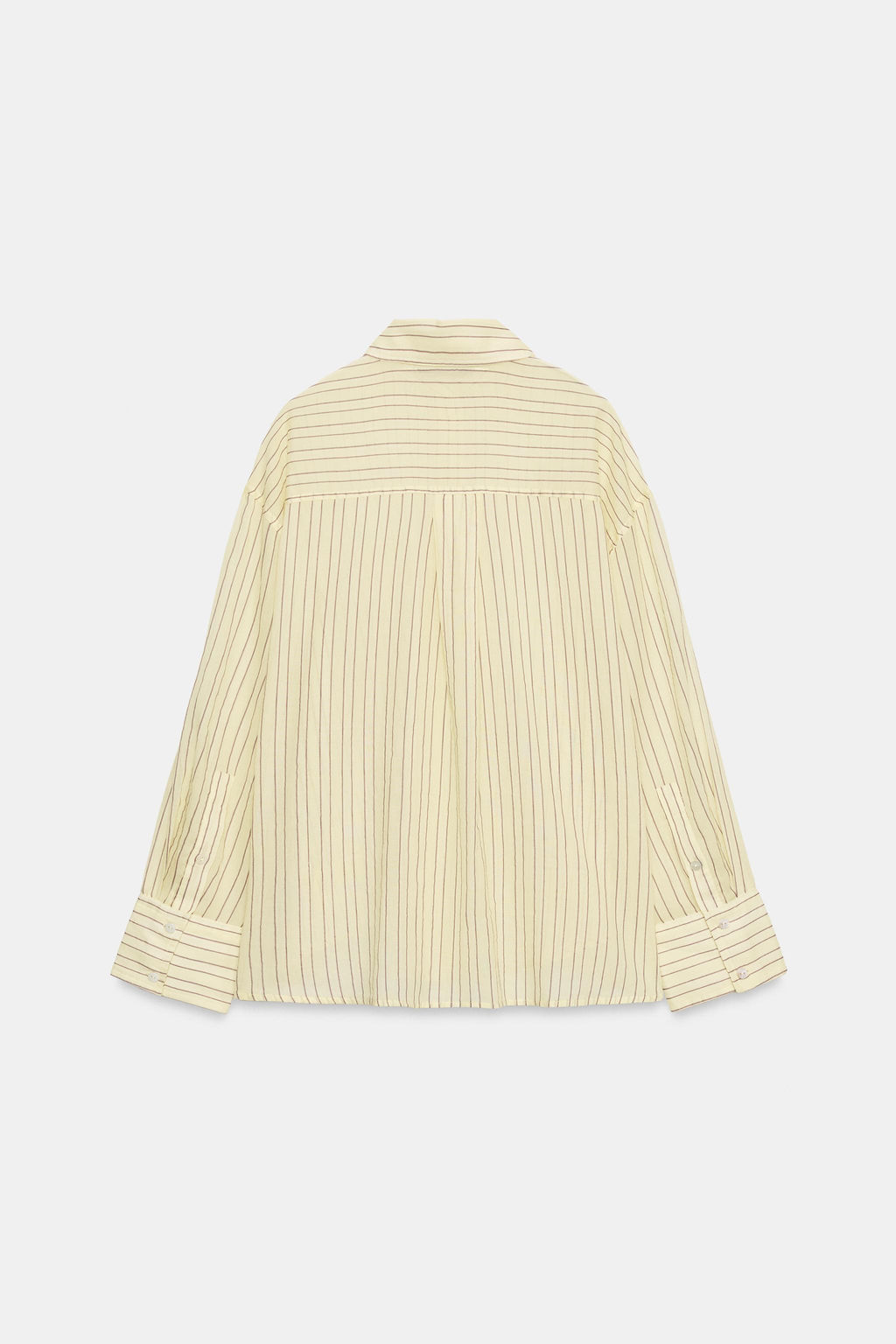 CAMISA GASA OVERSIZE BOLSILLO / Amarillo - Zara фото 6
