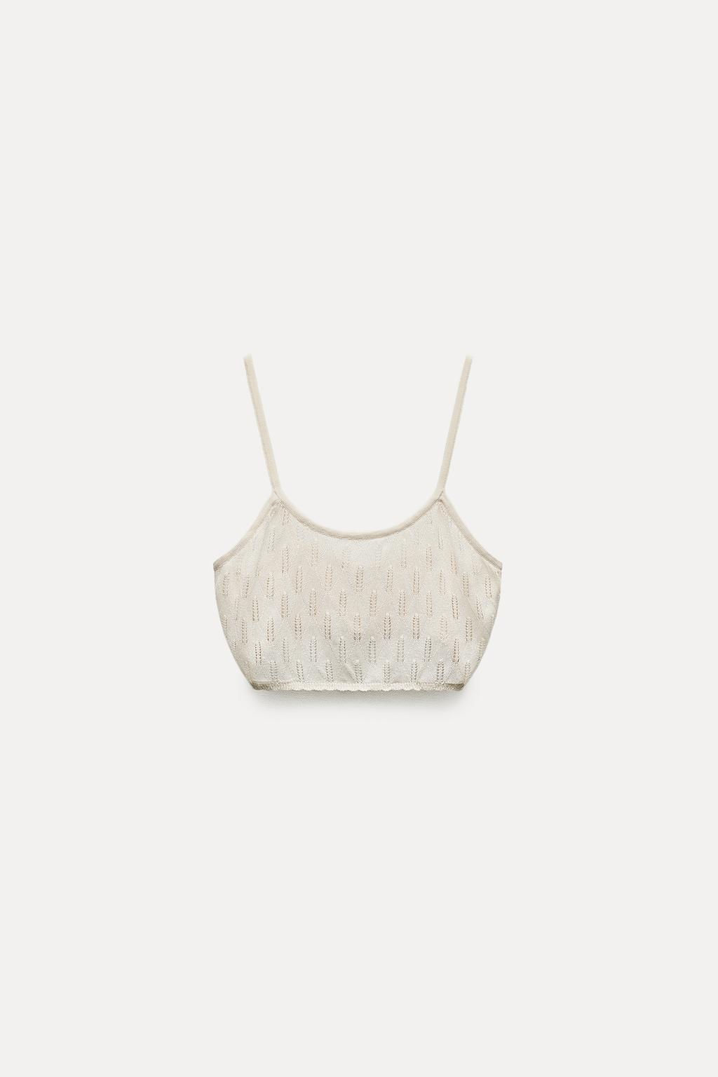 FINE KNIT OPENWORK BRALETTE - Zara фото 4