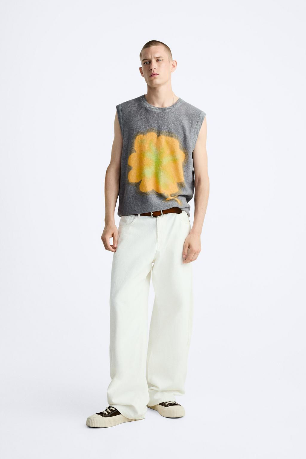 SPRAY PRINT KNIT VEST - Zara фото 3