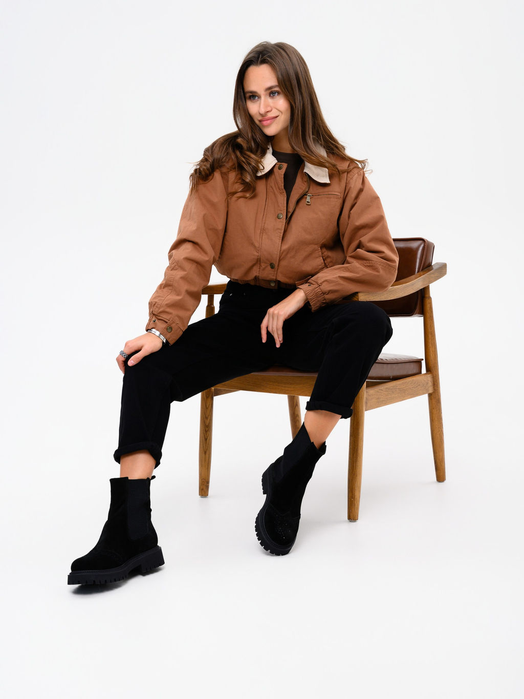 Челси 360.P.taskanabl.Черная замша/шерсть