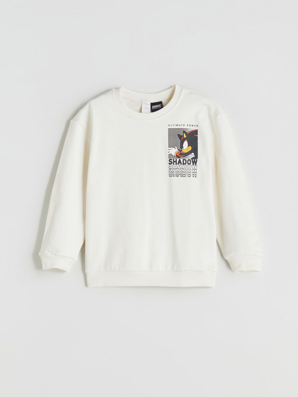 Bisiklet Yaka Sonic Bask?l? Erkek ?ocuk Sweatshirt