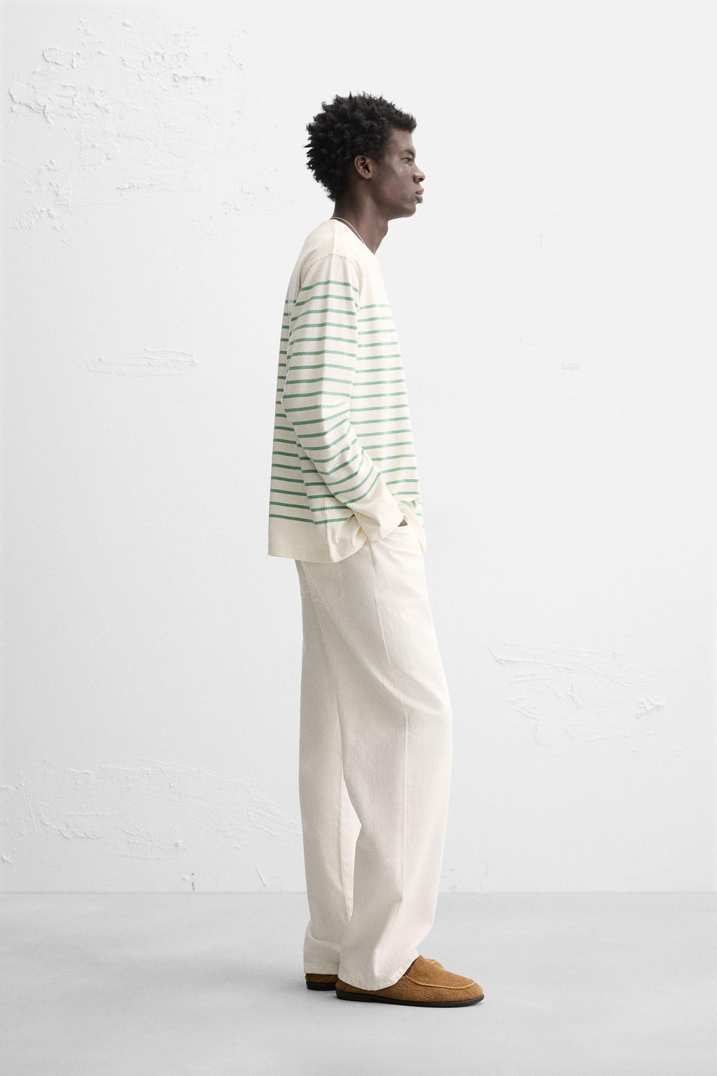 STRIPED JACQUARD T-SHIRT - Zara фото 4