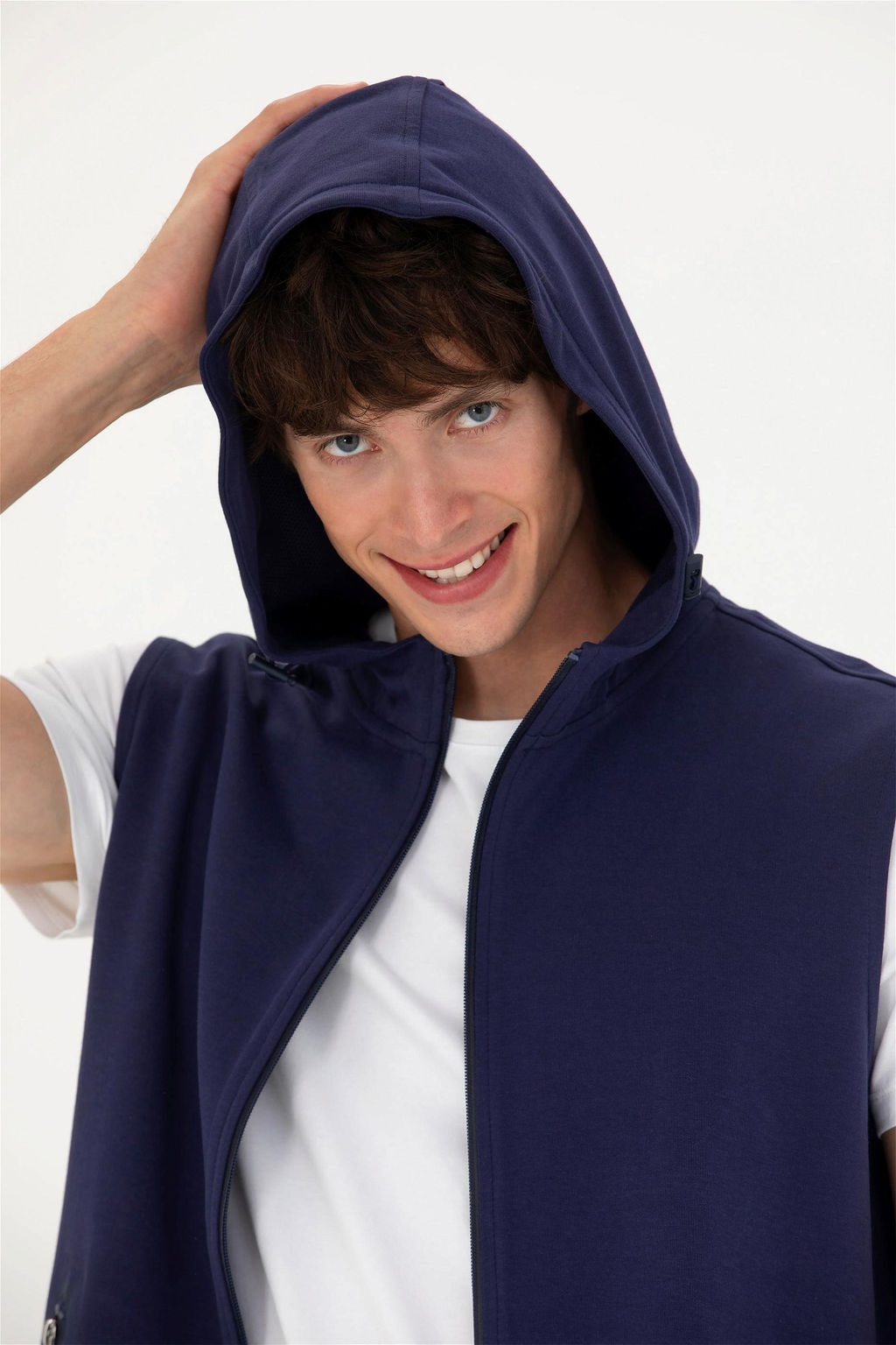 U. S. Polo Assn Мужская темно-синяя толстовка с капюшоном - U.s. polo assn фото 9