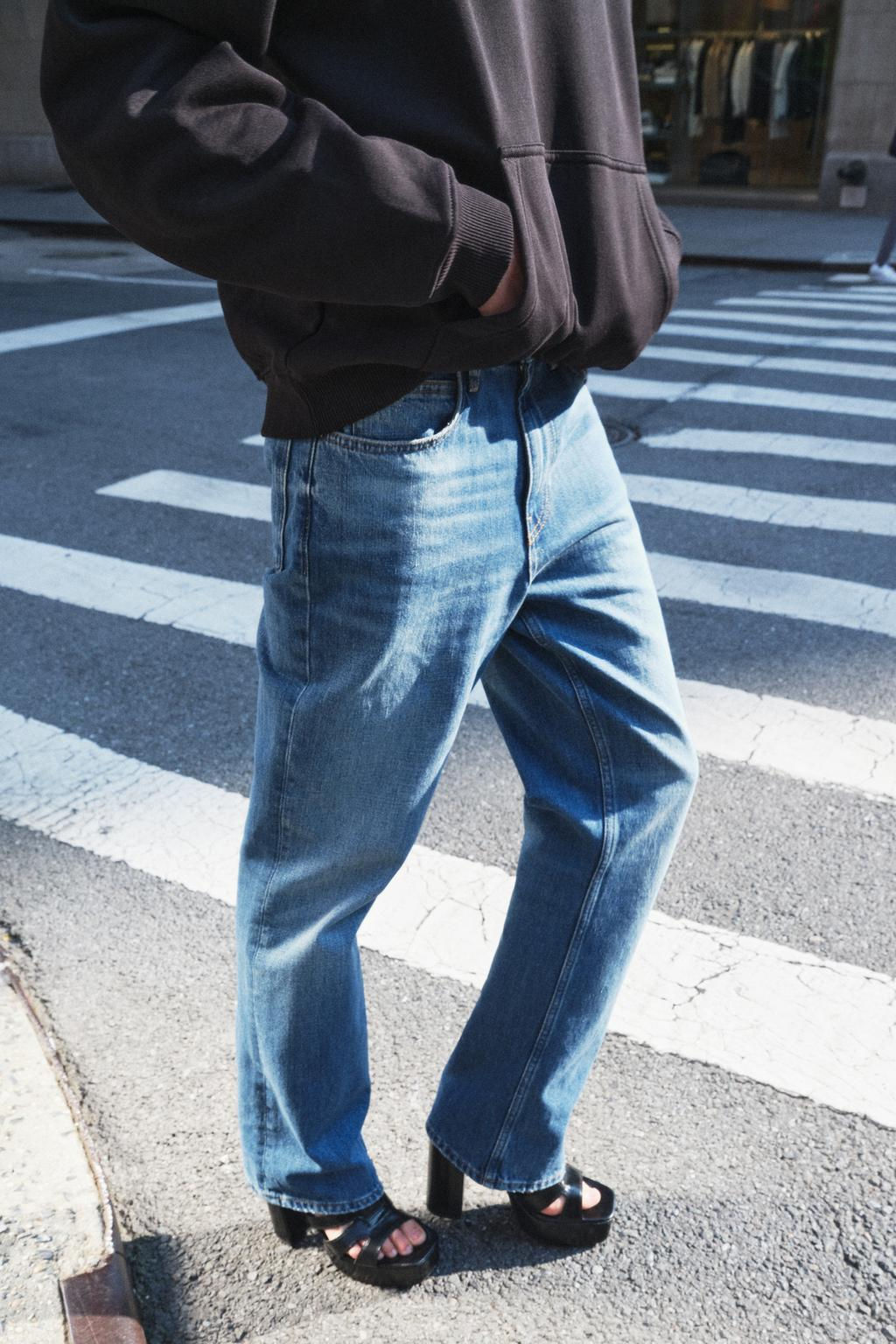 ZW COLLECTION STRAIGHT-LEG MID-RISE JEANS - Zara фото 2