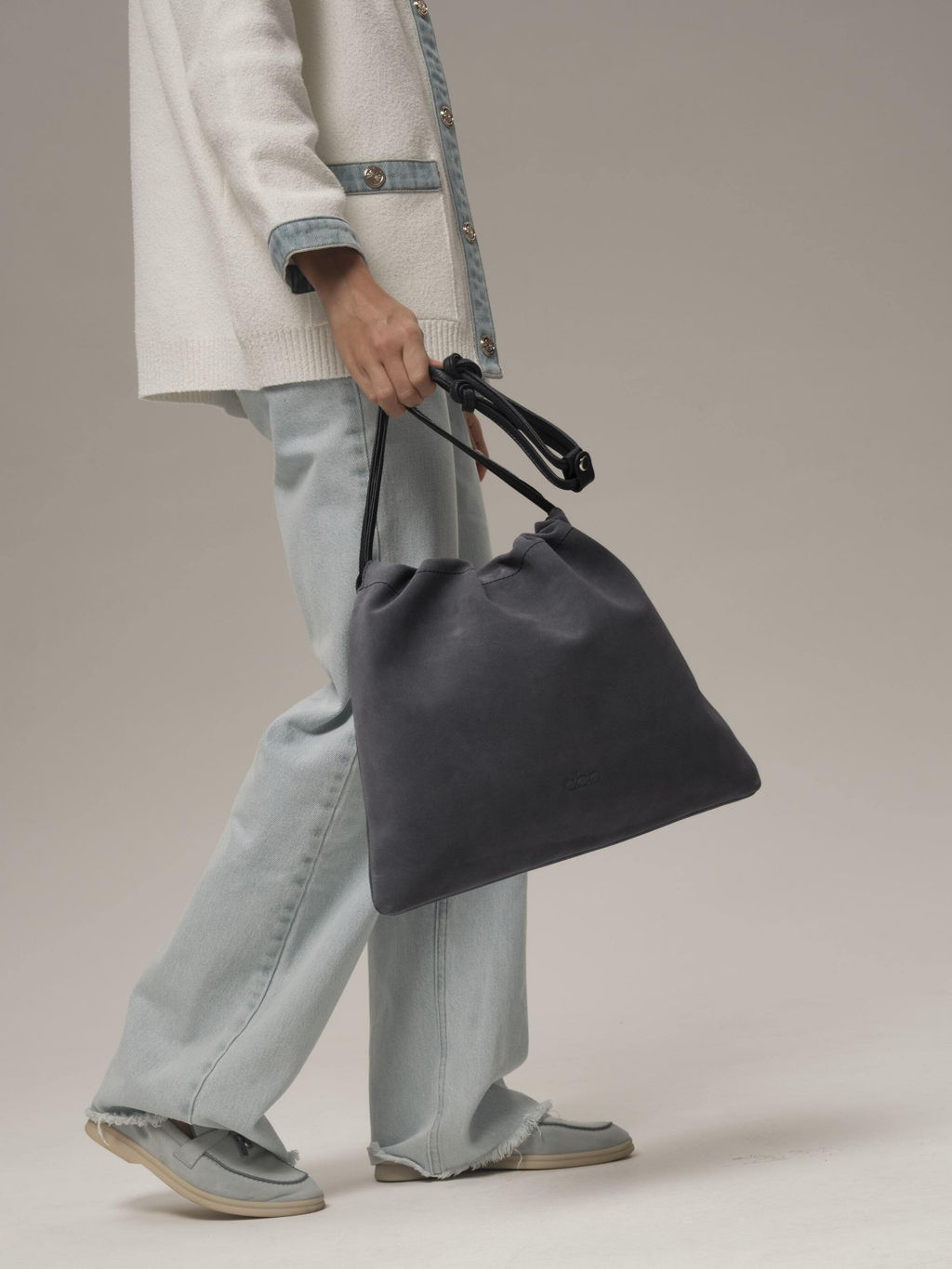 Замшевая сумка Margo DBR 31201 голубая пыль фото 3