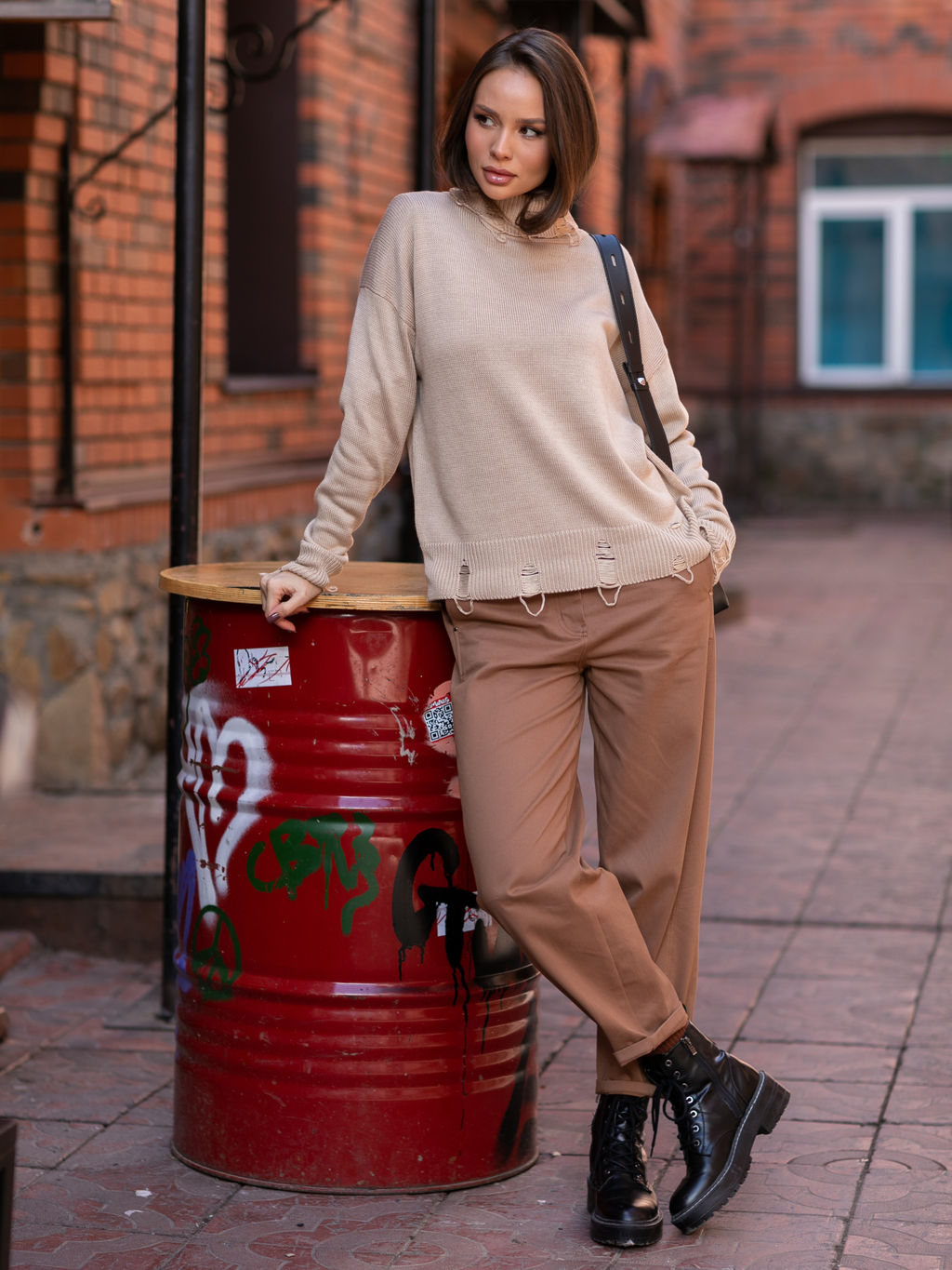 Брюки укороченные