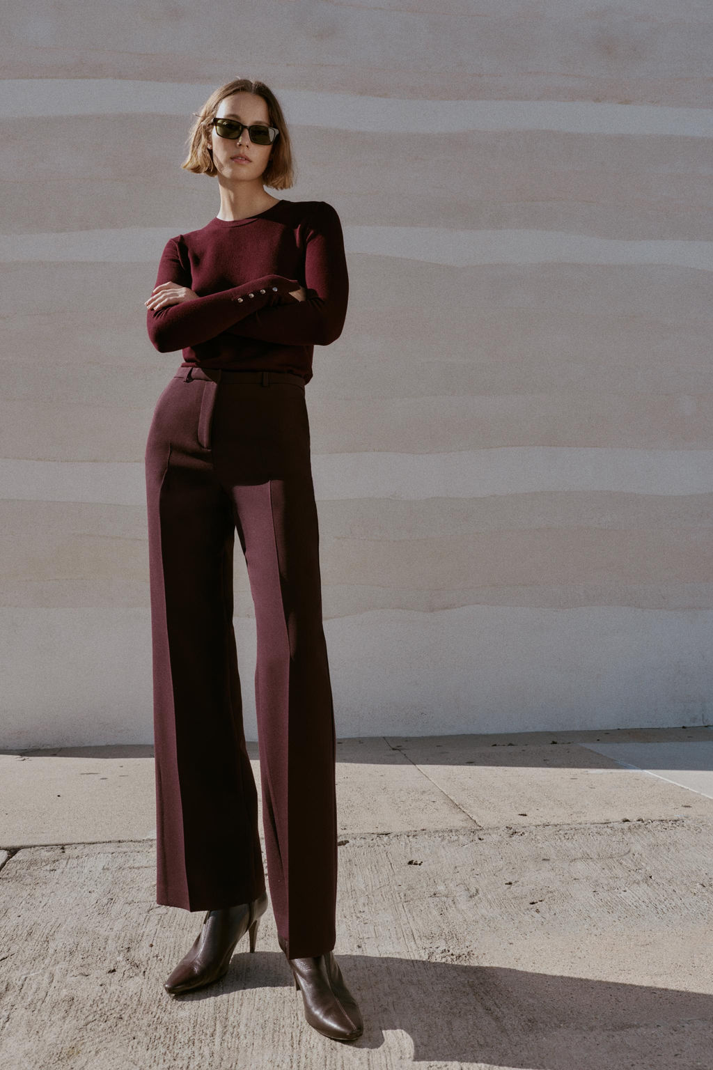 HIGH-WAIST STRAIGHT-LEG TROUSERS - Zara фото 8